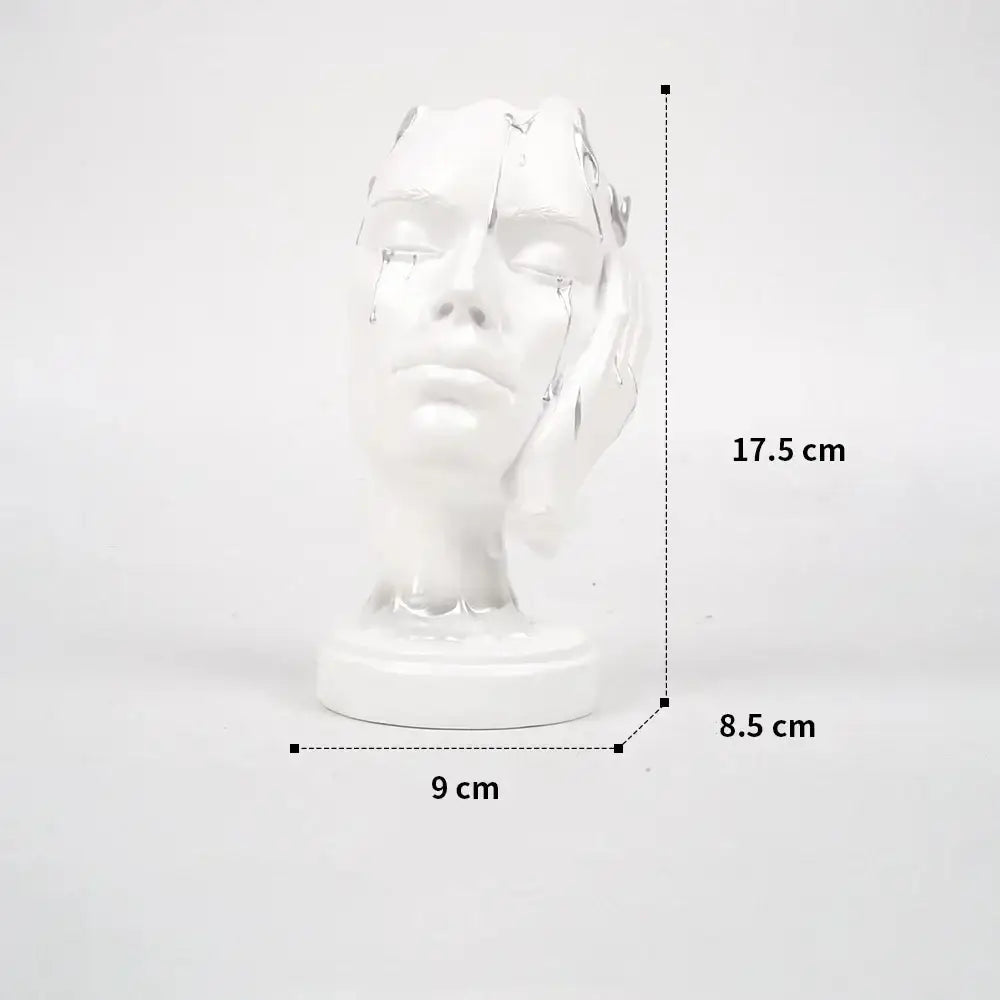 DecorBites™ Abstract Face Mask Silence Gold Resin Statue Home Decor Figurine