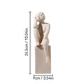 DecorBites™ Abstract Family Character Ceramic Sculpture Desk Decoration