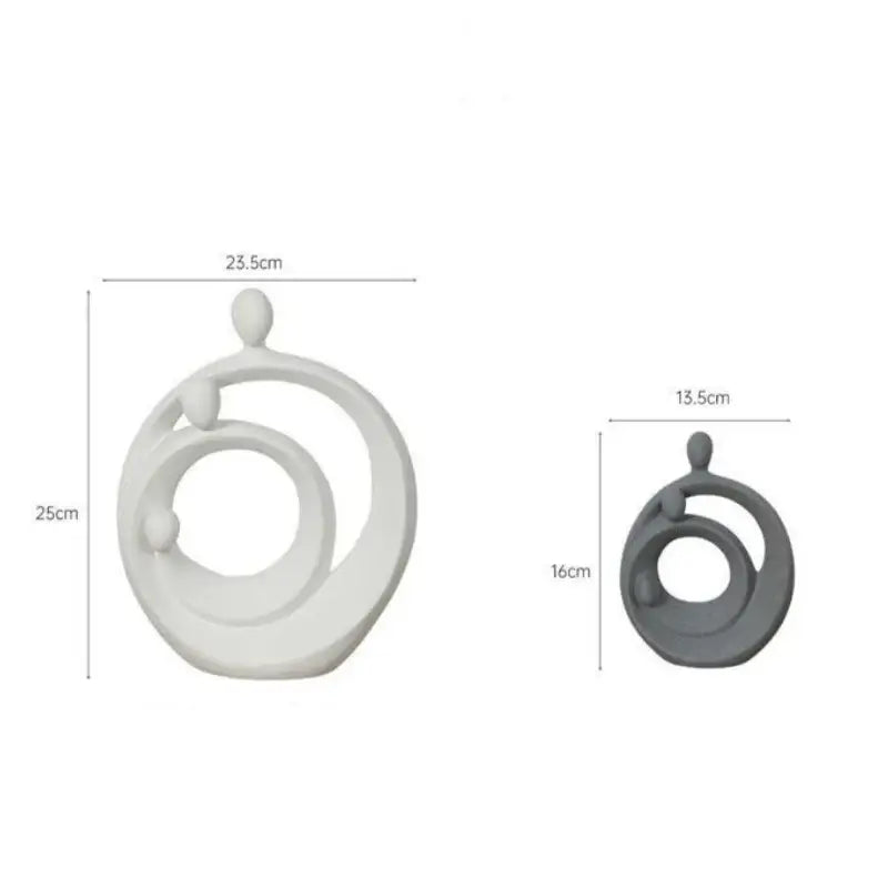 DecorBites™ Abstract Family Sculpture Set Geometric Home Decoration Ornaments