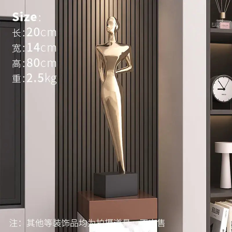 DecorBites™ Abstract Figure Art Sculpture: Luxury Living Room Decor & Housewarming Craft