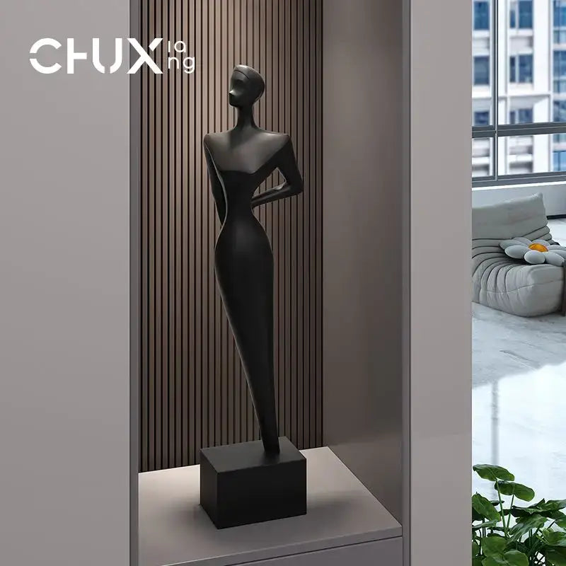 DecorBites™ Abstract Figure Art Sculpture: Luxury Living Room Decor & Housewarming Craft