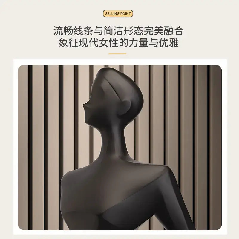 DecorBites™ Abstract Figure Art Sculpture: Luxury Living Room Decor & Housewarming Craft