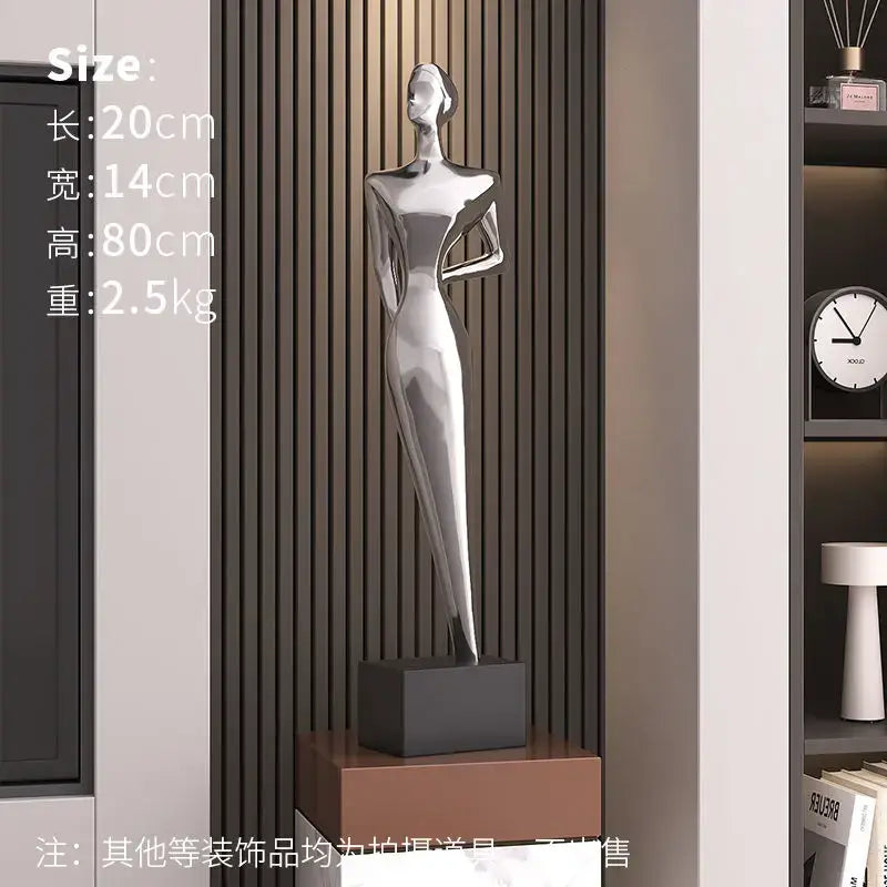 DecorBites™ Abstract Figure Art Sculpture: Luxury Living Room Decor & Housewarming Craft