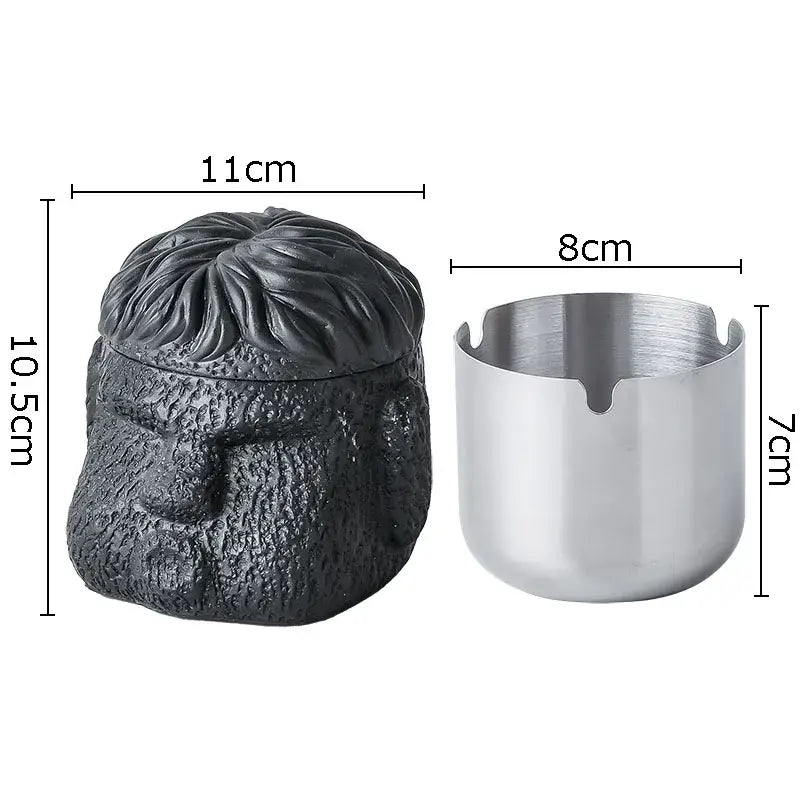 DecorBites™ Abstract Figure Portraits Cement Ashtray Smoking Accessories Gift