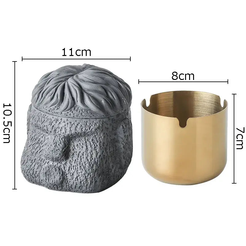 DecorBites™ Abstract Figure Portraits Cement Ashtray Smoking Accessories Gift