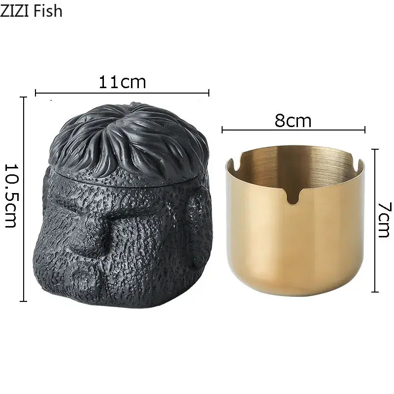 DecorBites™ Abstract Figure Portraits Cement Ashtray Smoking Accessories Gift