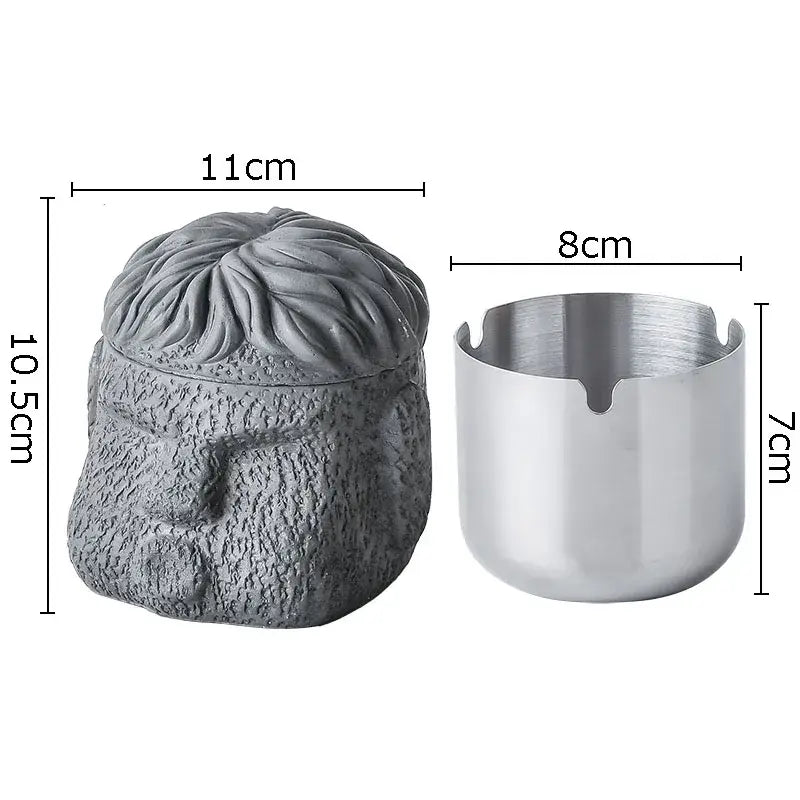 DecorBites™ Abstract Figure Portraits Cement Ashtray Smoking Accessories Gift
