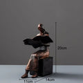 DecorBites™ Abstract Figure Sculpture Bookend Resin Statue Desk Decoration Bookshelf Statuette