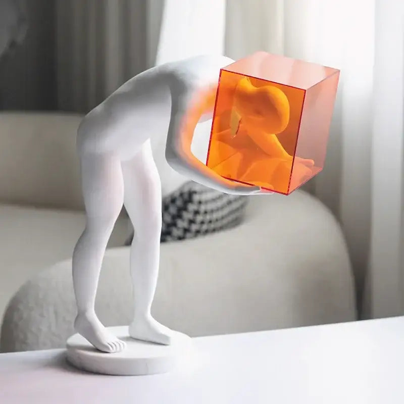 DecorBites™ Abstract Figure Sculpture Cage Human Body Mind Decor Figurines