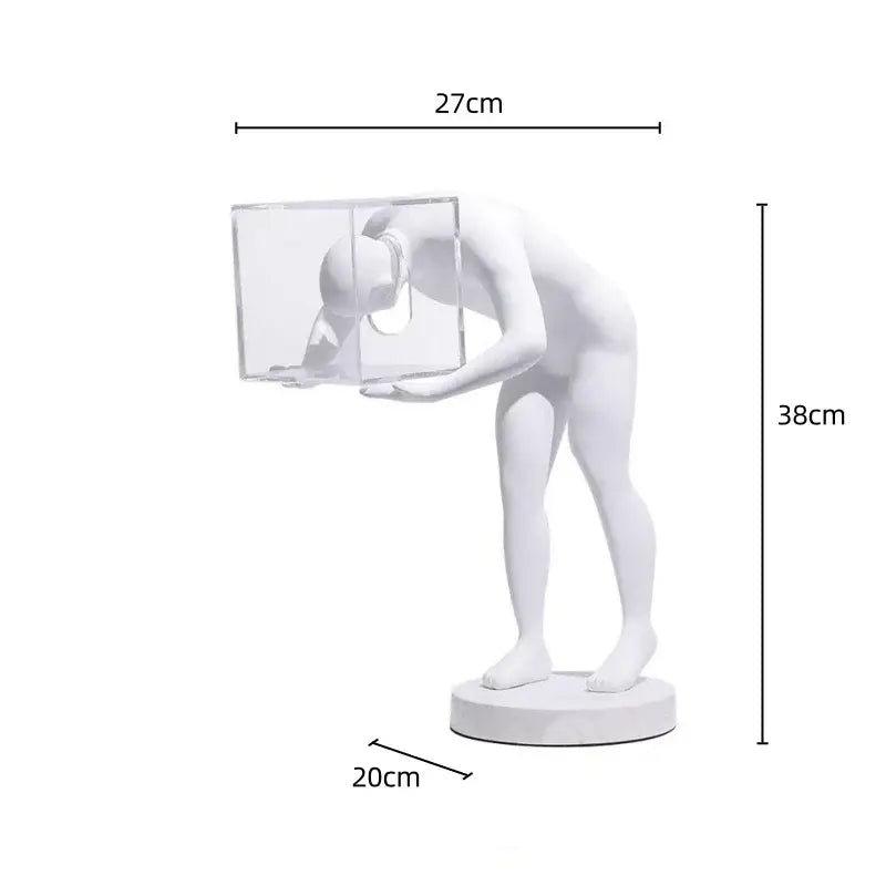 DecorBites™ Abstract Figure Sculpture Cage Human Body Mind Decor Figurines