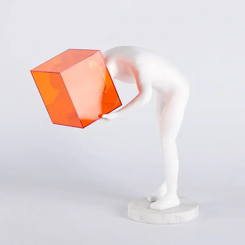 DecorBites™ Abstract Figure Sculpture Cage Human Body Mind Decor Figurines