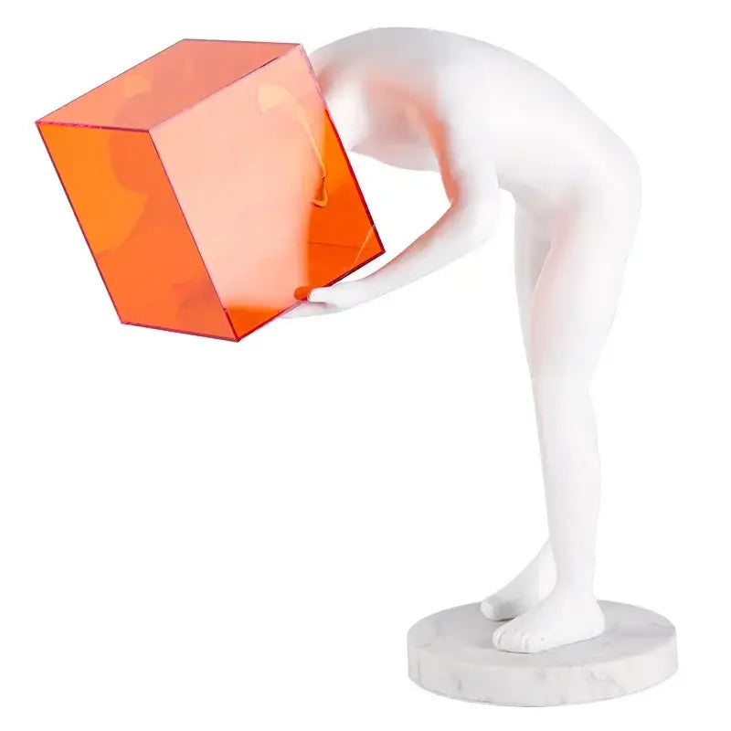 DecorBites™ Abstract Figure Sculpture Cage Human Body Mind Decor Figurines