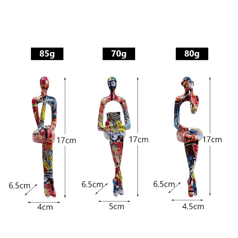 DecorBites™ Abstract Figurine Modern Pop Art Sculpture for Home Decor