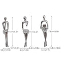 DecorBites™ Abstract Figurines Set of 3 - Modern Art Sculpture for Home and Office