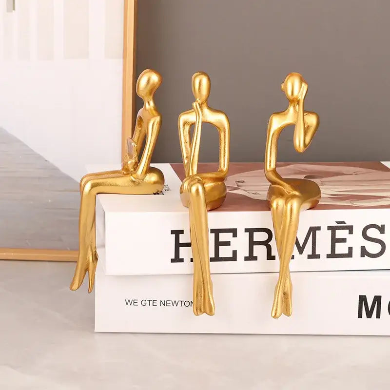 DecorBites™ Abstract Figurines Set of 3 - Modern Art Sculpture for Home and Office