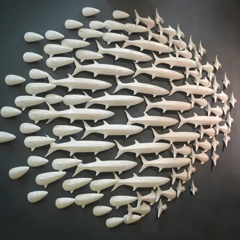 DecorBites™ Abstract Fish Ceramic Wall Decoration 5-Piece Set for Children's Room