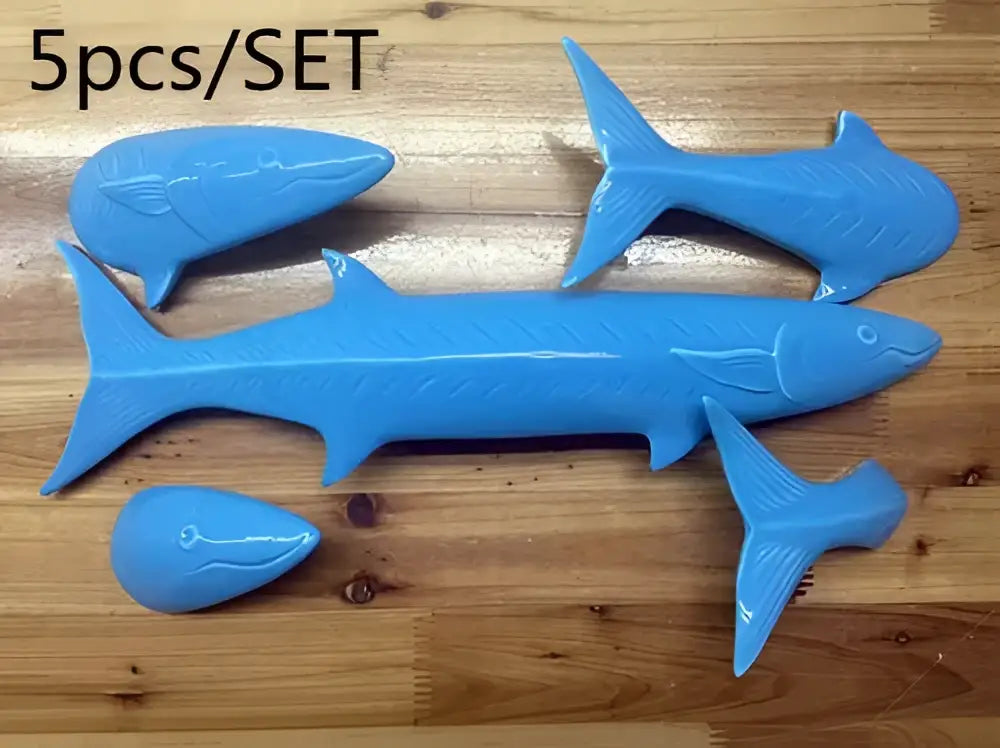 DecorBites™ Abstract Fish Ceramic Wall Decoration 5-Piece Set for Children's Room