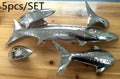 DecorBites™ Abstract Fish Ceramic Wall Decoration 5-Piece Set for Children's Room
