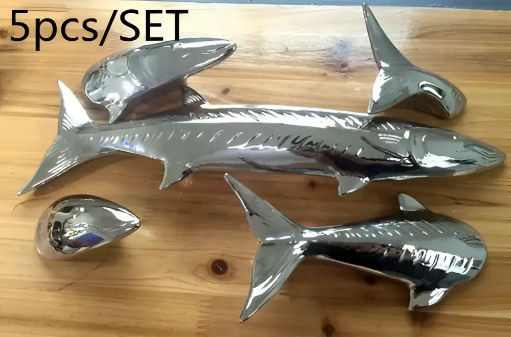 DecorBites™ Abstract Fish Ceramic Wall Decoration 5-Piece Set for Children's Room