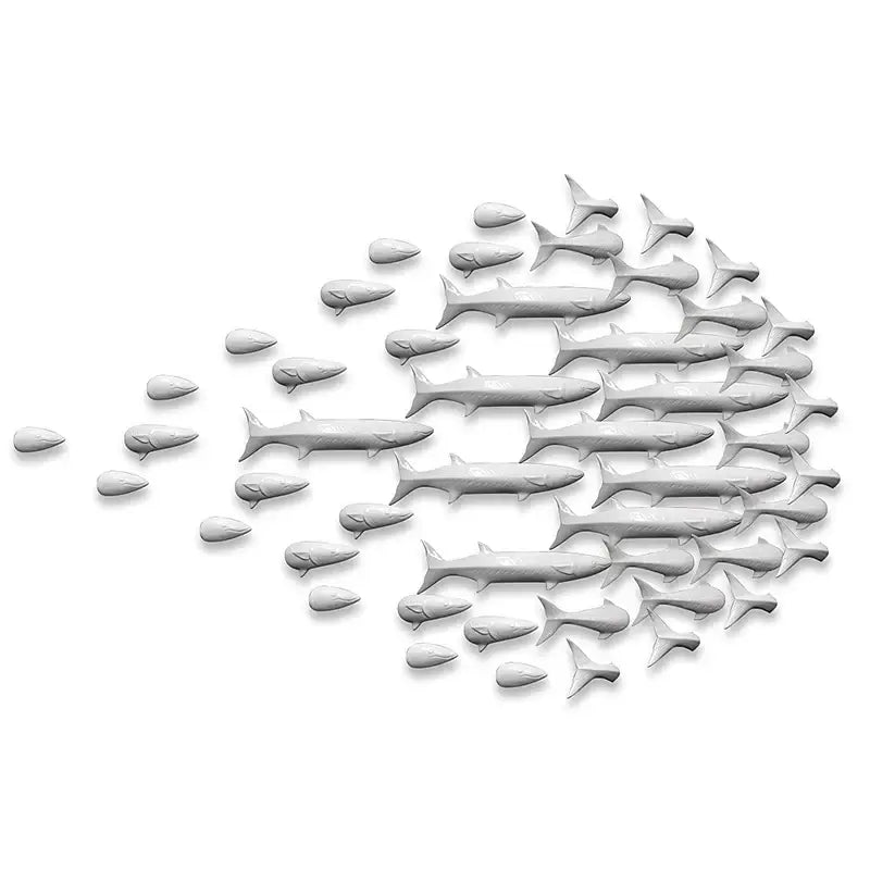 DecorBites™ Abstract Fish Ceramic Wall Decoration 5-Piece Set for Children's Room