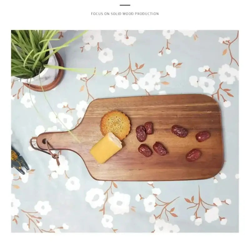 DecorBites™ Acacia Wooden Chopping Block - Versatile Kitchen Cutting Board