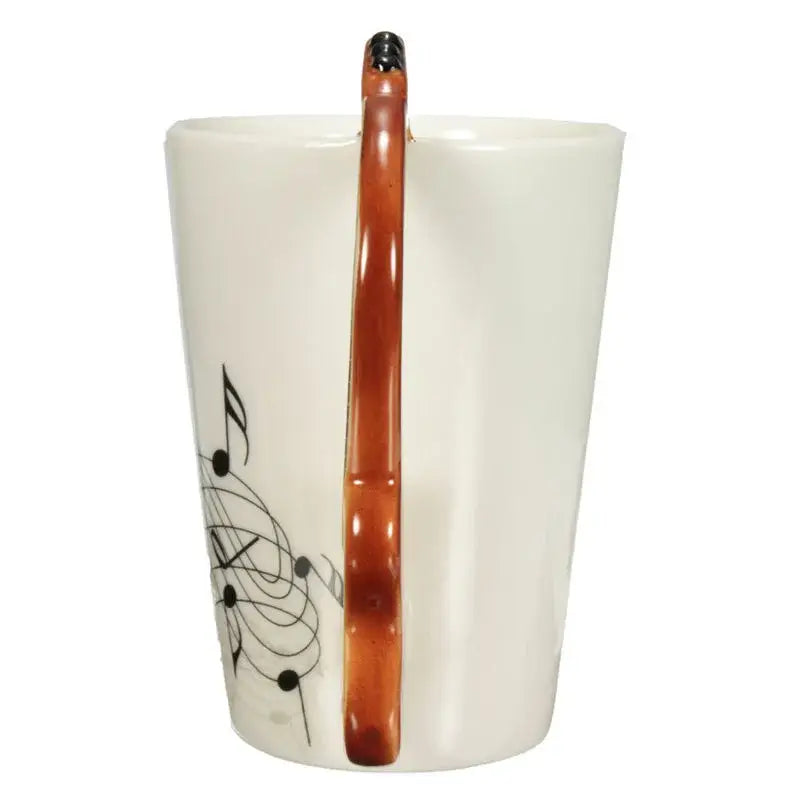 DecorBites™ Acoustic Guitar Mug 400ml Ceramic Coffee Cup Music Tea Tumbler Decoration
