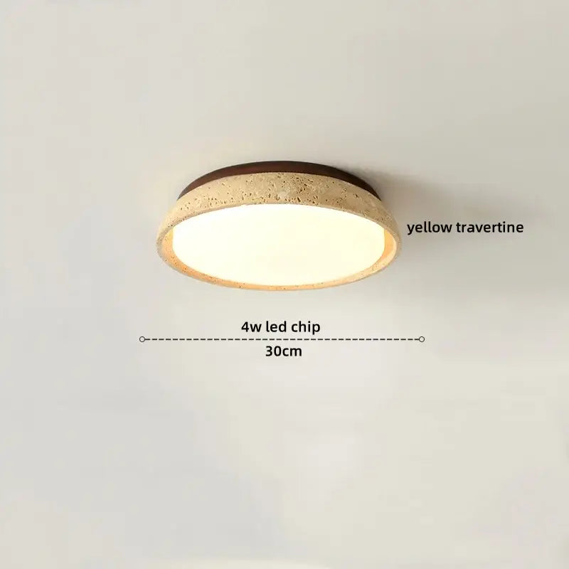 DecorBites™ Acryl Travertine LED Ceiling Lights - Modern Natural Stone Ceiling Lamp