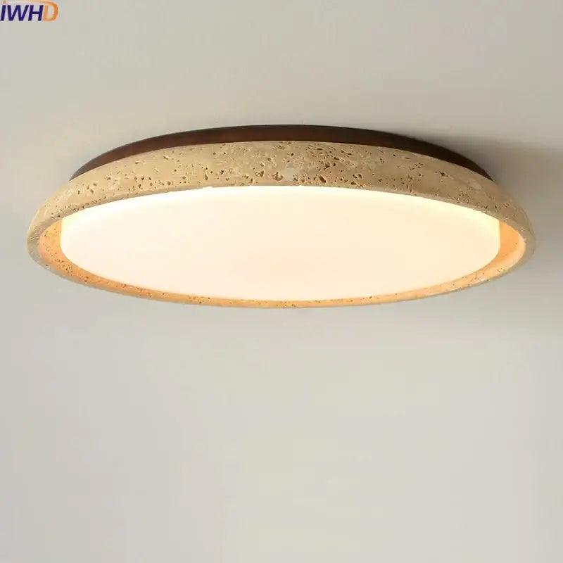 DecorBites™ Acryl Travertine LED Ceiling Lights - Modern Natural Stone Ceiling Lamp