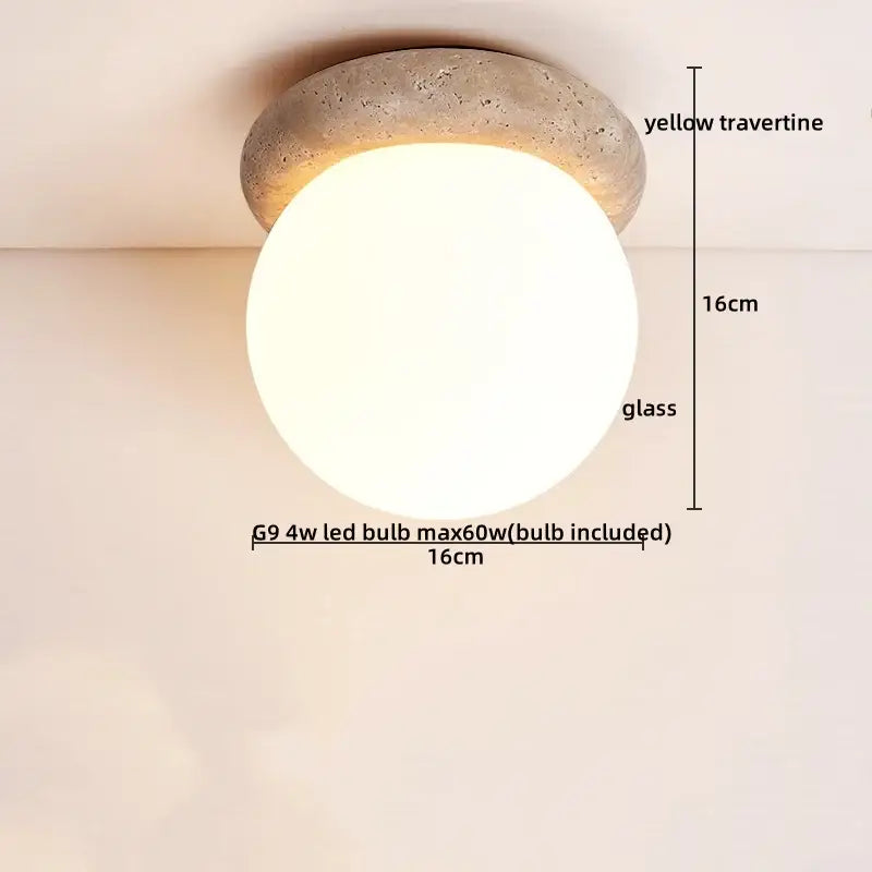 DecorBites™ Acryl Travertine LED Ceiling Lights - Modern Natural Stone Ceiling Lamp