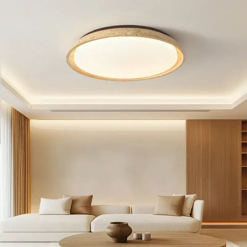 DecorBites™ Acryl Travertine LED Ceiling Lights - Modern Natural Stone Ceiling Lamp