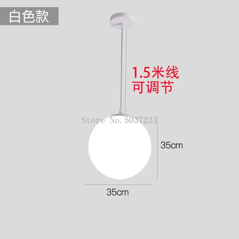 DecorBites™ Acrylic Ball Pendant Lights Modern Nordic Led Hanging Lamp for Living Room
