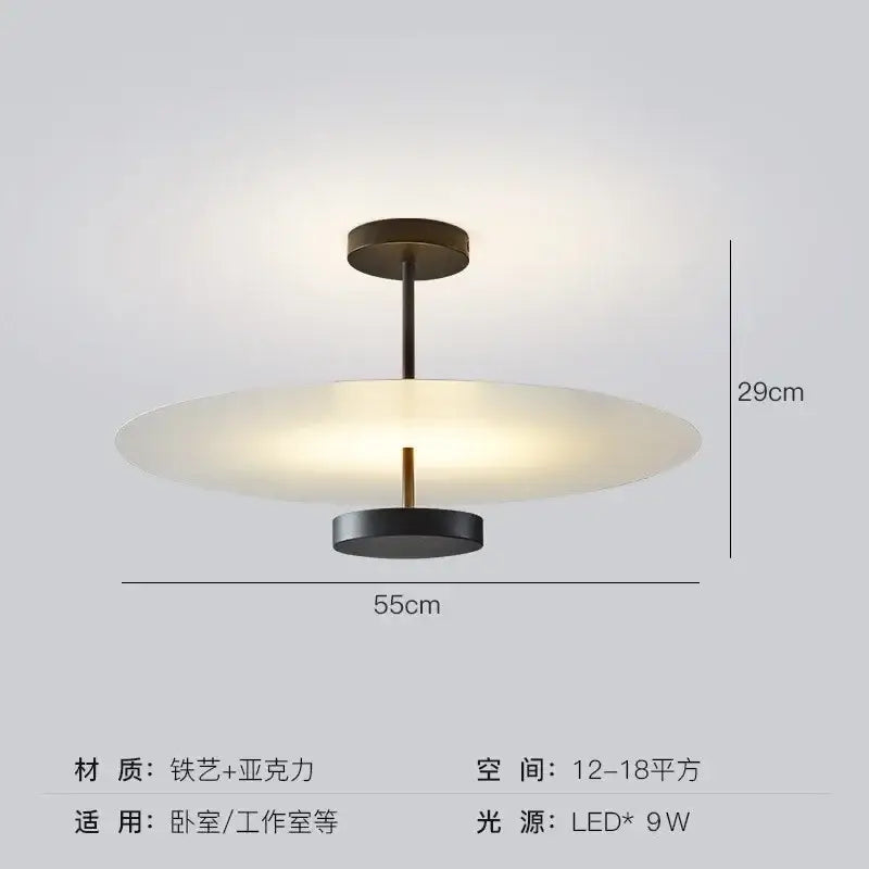 DecorBites™ Acrylic Black Round Chandelier for Bedroom and Salon Lighting
