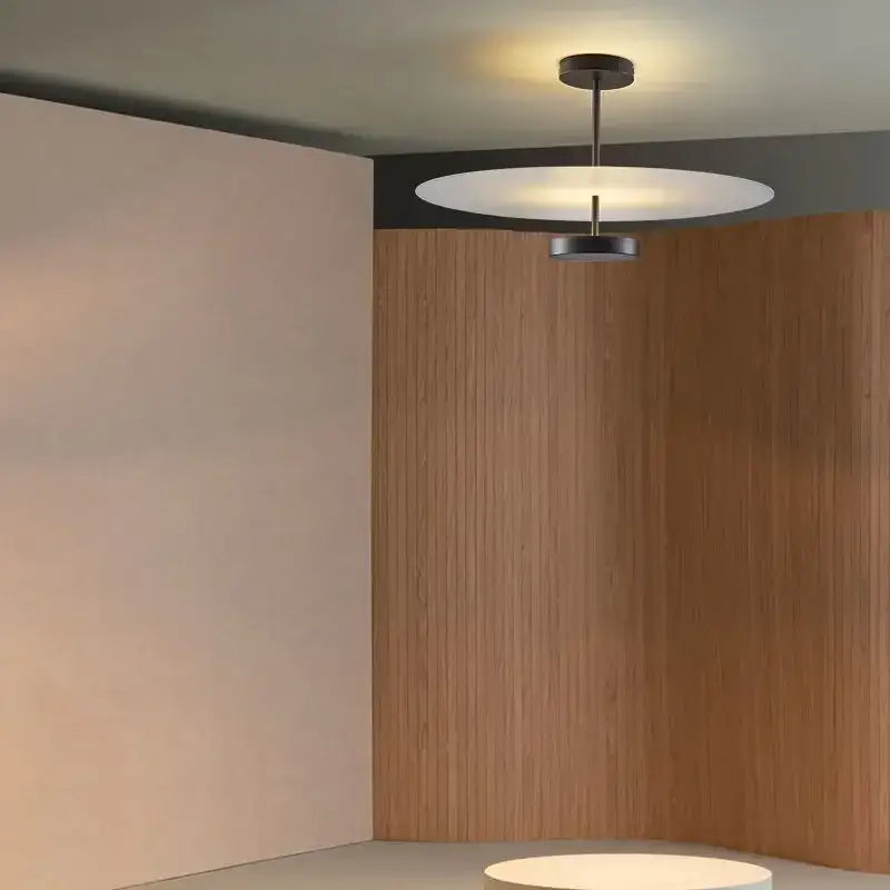 DecorBites™ Acrylic Black Round Chandelier for Bedroom and Salon Lighting