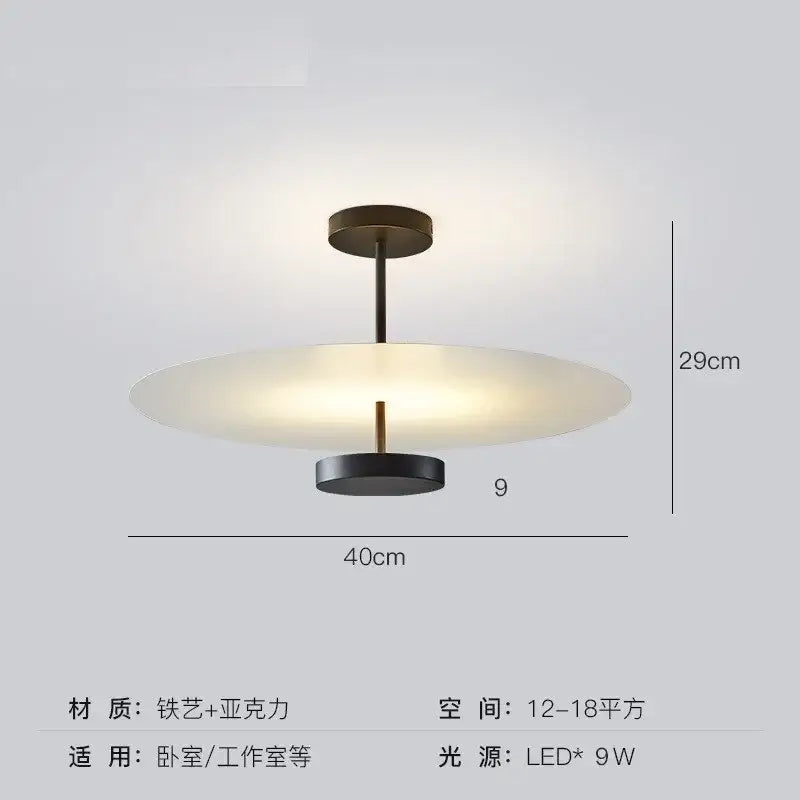 DecorBites™ Acrylic Black Round Chandelier for Bedroom and Salon Lighting