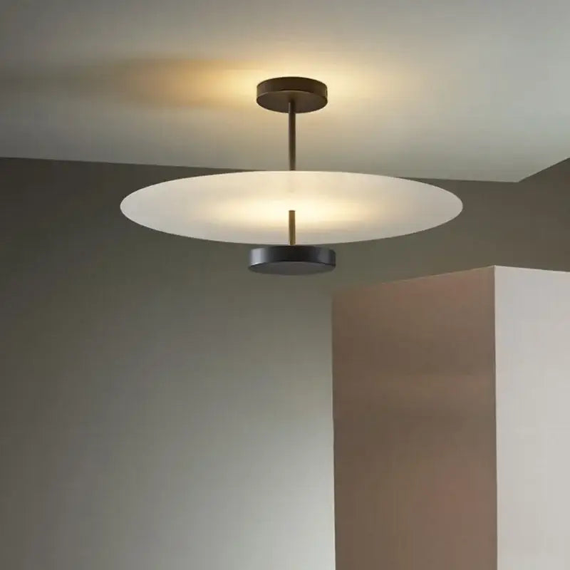 DecorBites™ Acrylic Black Round Chandelier for Bedroom and Salon Lighting