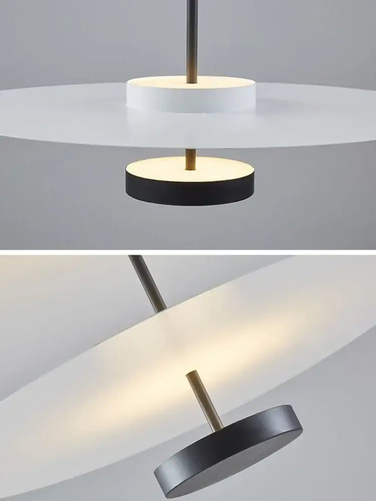 DecorBites™ Acrylic Black Round Chandelier for Bedroom and Salon Lighting