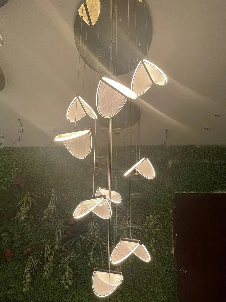 DecorBites™ Acrylic Blade Stair Chandelier for Modern Atmosphere in Cafe, Restaurant, and Villa