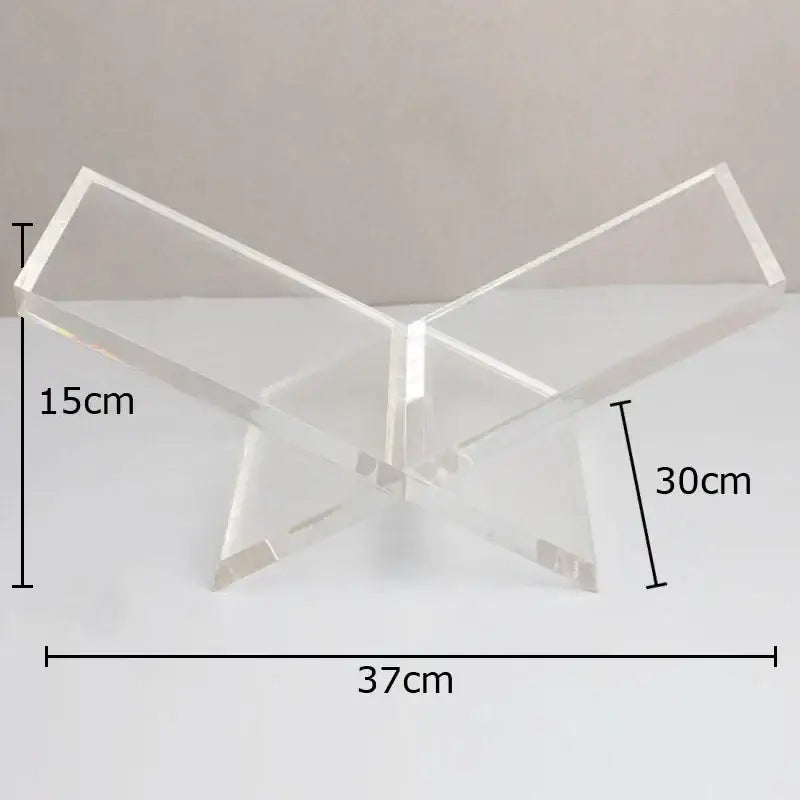 DecorBites™ Acrylic Bookshelf Marble Base Organizer Modern Home Decor Shelf Magazine Holder