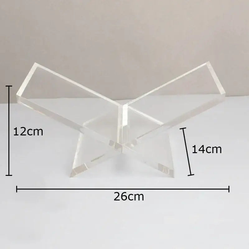 DecorBites™ Acrylic Bookshelf Marble Base Organizer Modern Home Decor Shelf Magazine Holder
