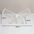 DecorBites™ Acrylic Bookshelf Marble Base Organizer Modern Home Decor Shelf Magazine Holder