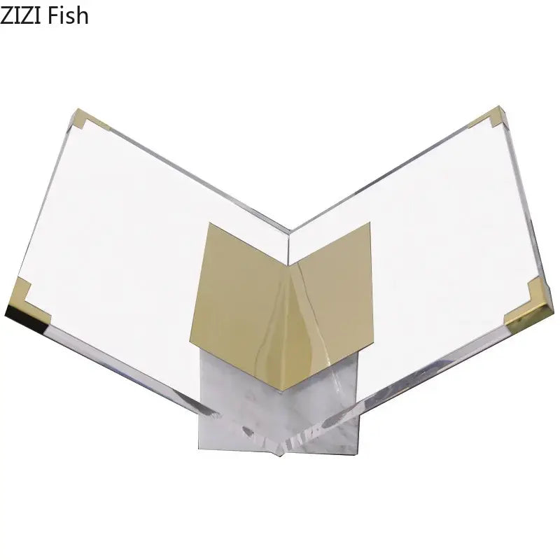 DecorBites™ Acrylic Bookshelf Marble Base Organizer Modern Home Decor Shelf Magazine Holder