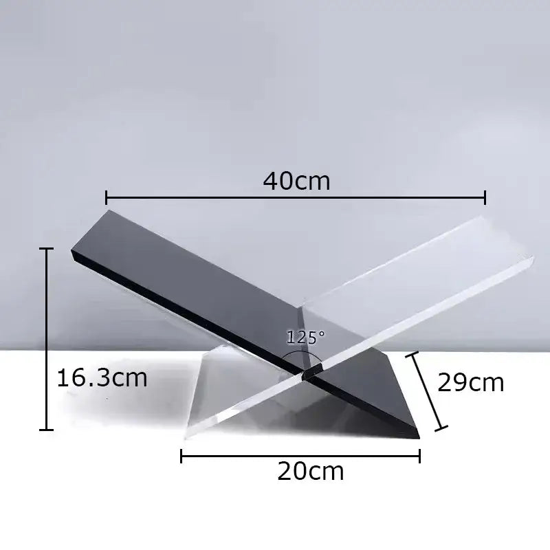 DecorBites™ Acrylic Bookshelf Marble Base Organizer Modern Home Decor Shelf Magazine Holder