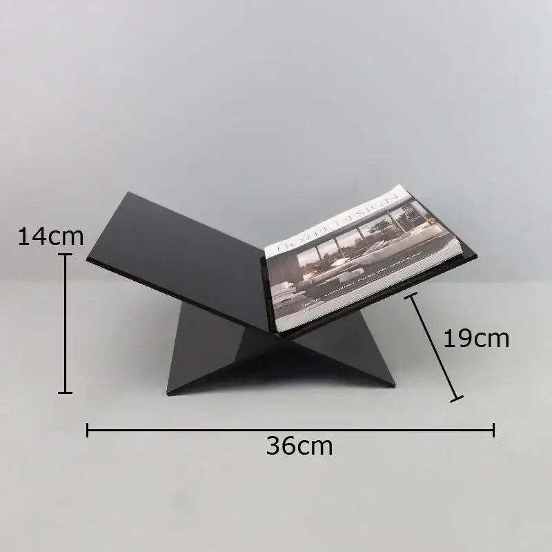 DecorBites™ Acrylic Bookshelf Marble Base Organizer Modern Home Decor Shelf Magazine Holder