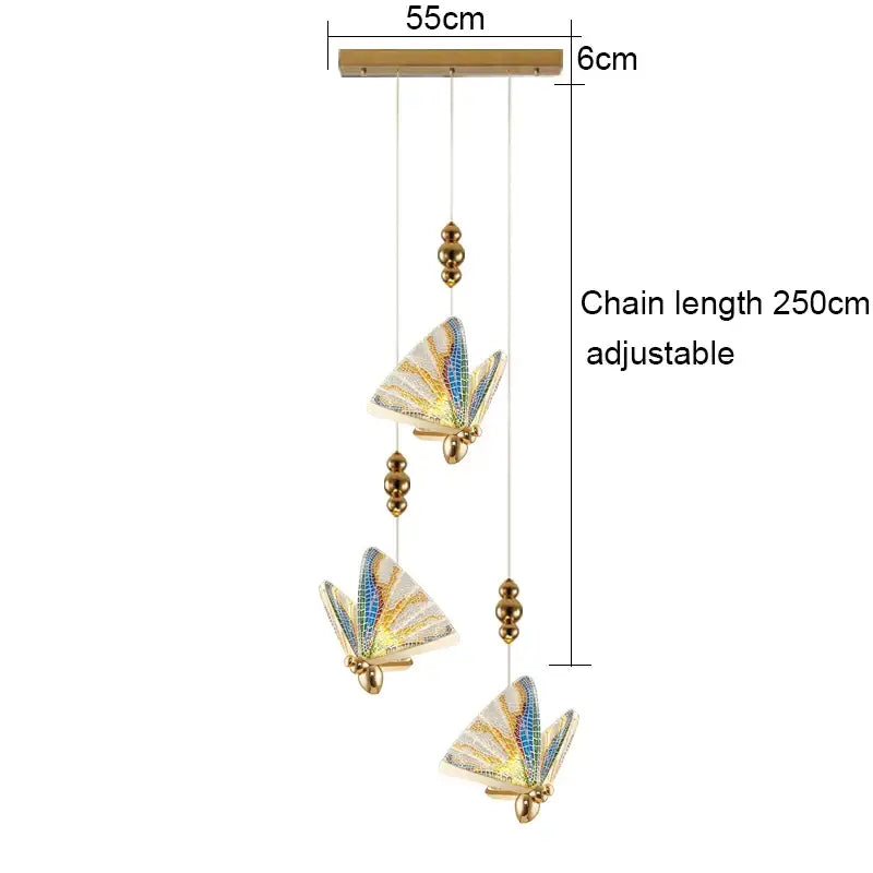 DecorBites™ Acrylic Butterfly Chandelier Ceiling Lamp Indoor Lighting