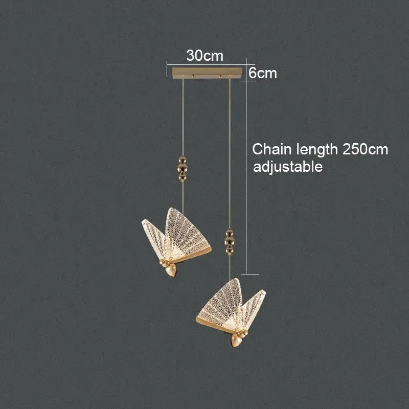 DecorBites™ Acrylic Butterfly Chandelier Ceiling Lamp Indoor Lighting