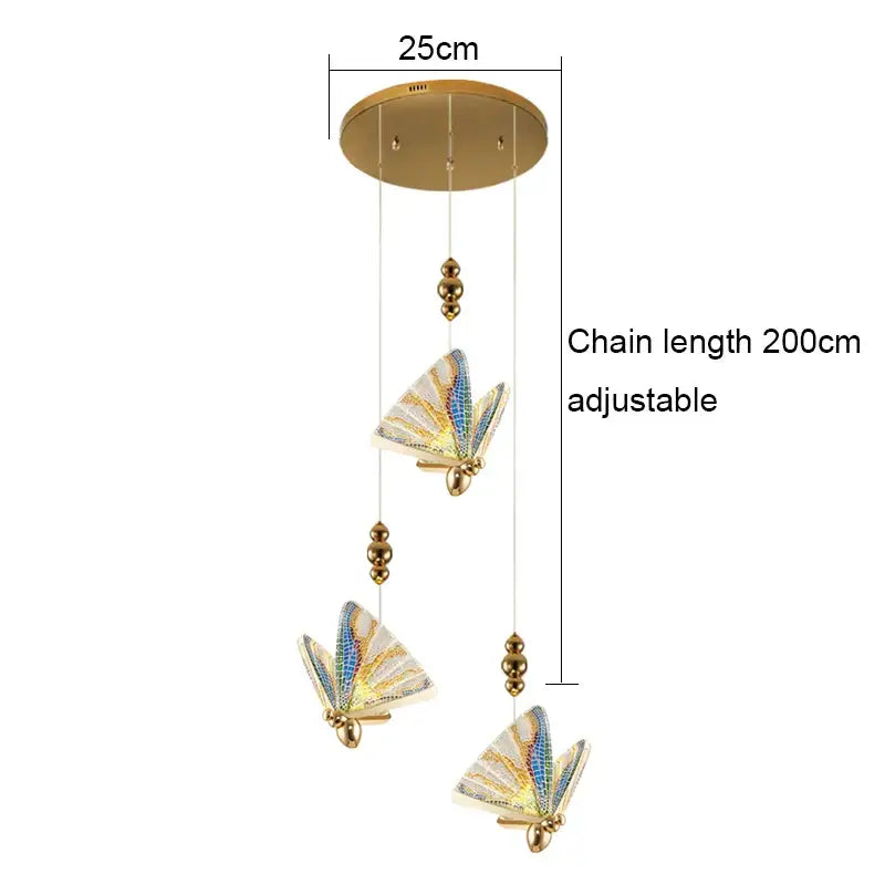 DecorBites™ Acrylic Butterfly Chandelier Ceiling Lamp Indoor Lighting