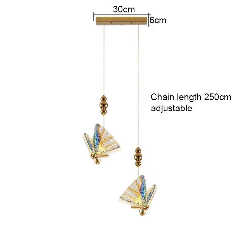 DecorBites™ Acrylic Butterfly Chandelier Ceiling Lamp Indoor Lighting
