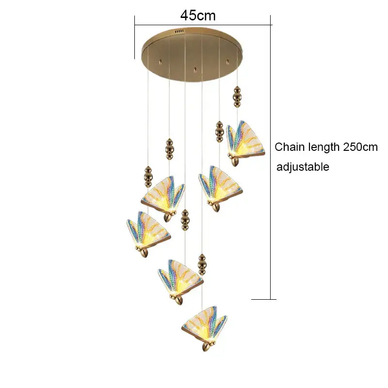 DecorBites™ Acrylic Butterfly Chandelier Ceiling Lamp Indoor Lighting