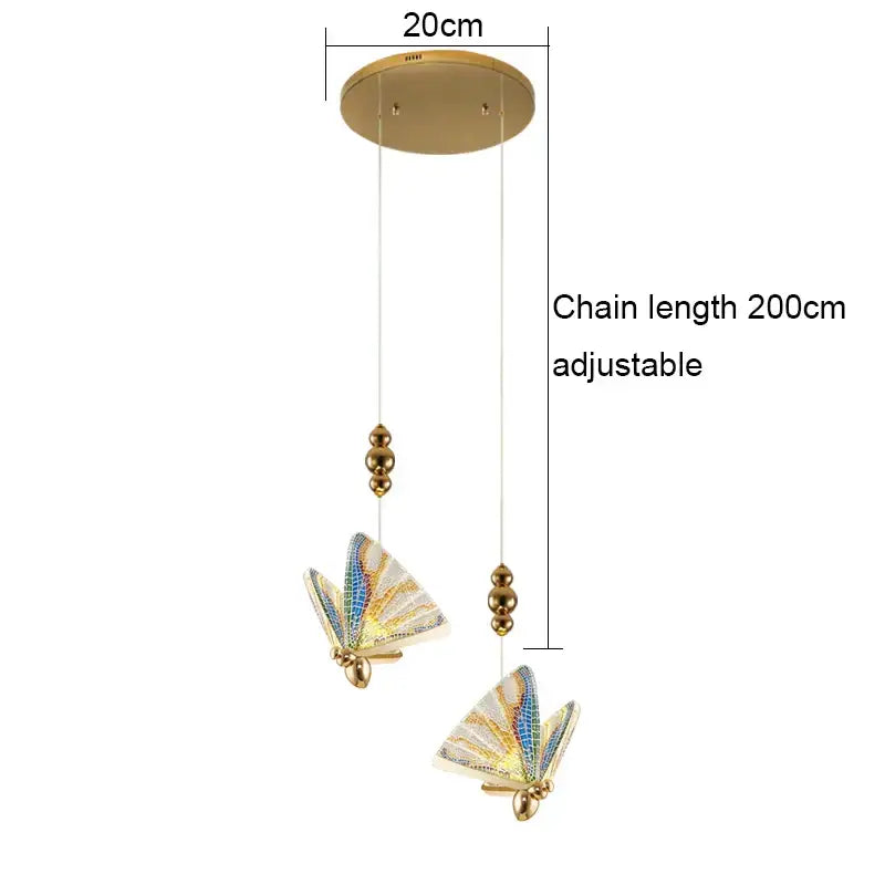 DecorBites™ Acrylic Butterfly Chandelier Ceiling Lamp Indoor Lighting