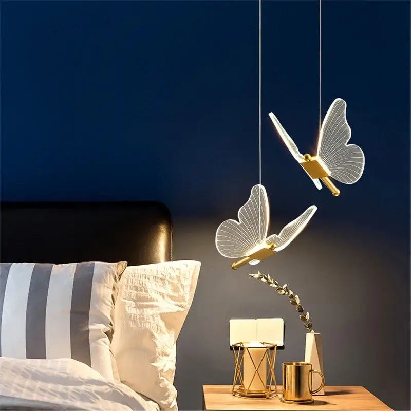 DecorBites™ Acrylic Butterfly LED Pendant Light - Modern Luxury Designer Fixture